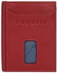 Geldb&ouml;rse BUGATTI "SECURE SLIM", Damen, rot, Leder, leicht gl&auml;nzend, unifarben,