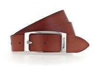Lederg&uuml;rtel TAMARIS "Charlie Silver", Damen, Gr. 100, braun (cognac), Rindsleder,