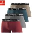 Boxer BUFFALO "Boxershorts f&uuml;r Herren", Herren, Gr. M, 4 Stk., bunt (bordeaux, grau,