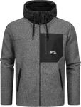Sweatjacke RAGWEAR "Fleecejacke Brodney", Herren, Gr. S, grau (dunkelgrau),