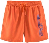 Badeshorts S.OLIVER "Philip", Herren, Gr. S (46/48), N-Gr, orange, Microfaser,