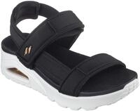 Sandale SKECHERS "UNO", Damen, Gr. 35, schwarz, Textil, Schuhe Sandale,...