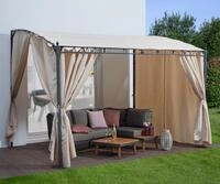 Anbaupavillon KONIFERA "Burano", beige (grau, sandbeige, sandbeige), B/H/T: 300cm x