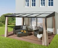 Anbaupavillon OTTO HOME "Hawaii", braun (braun, braun, beige), B/H/T: 400cm x...