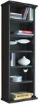 Media-Regal VCM "Holz CD DVD Wandregal Schrank Loposa Glast&uuml;r", schwarz, B:31cm