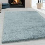 Hochflor-Teppich AYYILDIZ TEPPICHE "FLUFFY 3500, auch als L&auml;ufer und in Rund", blau,