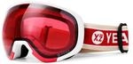 Skibrille YEAZ "Ski- und Snowboard-Brille rot/matt wei&szlig; BLACK RUN", rot,