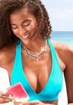 Triangel-Bikini-Top LASCANA ACTIVE "Janni", Damen, Gr. 32, Cup A/B, blau...