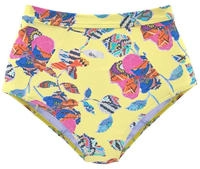 Highwaist-Bikini-Hose SUNSEEKER "Jam", Damen, Gr. 34, N-Gr, bunt (gelb, bunt),