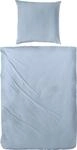 Bettw&auml;sche PRIMERA "Fa&uacute;xuni", blau, B/L: 135cm x 200cm, 1 Stk., 1 Stk., Satin, B/L: