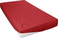 Spannbettlaken PRIMERA "Mako-Feinjersey Spannbetttuch", rot, L:200cm, Mako-Jersey,