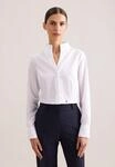 Klassische Bluse SEIDENSTICKER, Damen, Gr. 4XL (48), wei&szlig;, 100% Baumwolle,