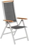 Gartenstuhl MERXX "Siena", grau (anthrazit), B:60cm H:111cm T:73cm, Aluminium,