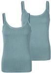 Unterhemd LASCANA, Damen, Gr. 32/34, N-Gr, gr&uuml;n (mint), Single Jersey, Obermaterial:
