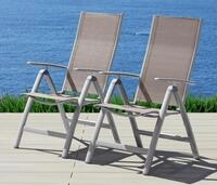 Gartenstuhl MERXX "Amalfi", grau (taupe), B:60cm H:108cm T:70cm, Obermaterial: 100%
