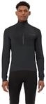 Radtrikot VAUDE "MEN'S KURO HALFZIP LS TRICOT", Herren, Gr. S, schwarz, Web,