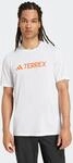 Funktionsshirt ADIDAS TERREX "MT LOG TECH T", Herren, Gr. M, wei&szlig;, Obermaterial: