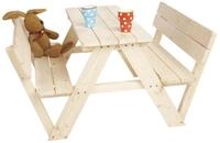 Kindersitzgruppe PINOLINO "Nicki f&uuml;r 4, mit R&uuml;ckenlehne", beige (natur),