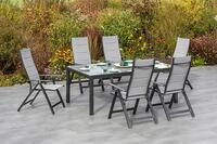 Garten-Essgruppe MERXX "Florenz", grau, B:63cm H:118cm T:73cm, Aluminium,...