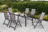 Garten-Essgruppe MERXX "&raquo;Trivero&laquo;", braun (diamantbraun, diamantbraun, graphit),