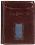 Geldb&ouml;rse BUGATTI "SECURE SLIM", Damen, braun, Leder, Kleinlederwaren Geldb&ouml;rse,