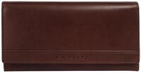 Geldb&ouml;rse BUGATTI "LUCIDO", Damen, braun, Leder, leicht gl&auml;nzend, unifarben,