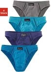 Slip LE JOGGER "Minislip", Herren, Gr. 3, 4 Stk., blau (t&uuml;rkis, grau, navy,