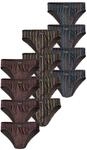 Slip LE JOGGER, Herren, Gr. 3, 12 Stk., bunt (schwarz, gelb, gestreift, schwarz, rot,