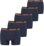 Boxershorts HEAD "HEAD BASIC BOXER 5P ECOM", Kinder, Gr. S, orange (peacoat,...