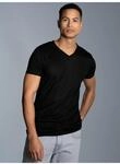 T-Shirt TRIGEMA "TRIGEMA V-Shirt aus 100% Lyocell", Herren, Gr. M, schwarz, Single