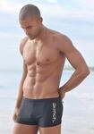 Boxer-Badehose BENCH., Herren, Gr. 4, N-Gr, schwarz, Polyamid, unifarben, Badehosen