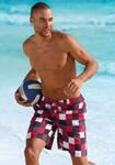 Badeshorts BUFFALO, Herren, Gr. S (46/48), N-Gr, bunt (rot, marine, kariert),