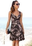 Jerseykleid VIVANCE "in Wickeloptik mit Blumendruck", Damen, Gr. 36, N-Gr, rosa