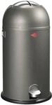 M&uuml;lleimer WESCO "Kickmaster", grau (graphit), B:37,5cm H:69cm T:37,5cm, Stahlblech,