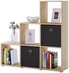 Standregal VCM "Holz Stand Treppenregal Regal 6 F&auml;cher Nitas", braun (sonoma, eiche