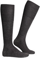 Kniestr&uuml;mpfe FALKE "No. 6 Finest Merino & Silk", Herren, Gr. 39-40, grau (anthra.mel