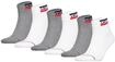 Kurzsocken LEVI'S "Socken 6er Pack", Damen, Gr. 35-38, wei&szlig; (wei&szlig;, grau),