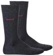 Kurzsocken HUGO "Socken 2P RS UNI CC 2er Pack", Herren, Gr. 43-46, grau,