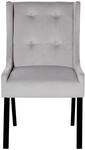 Esszimmerstuhl JAHNKE "SAVIK NORFOLK", silber (silbergrau, schwarz, silbergrau),