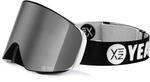 Snowboardbrille YEAZ "Magnet-Ski-Snowboardbrille silber verspiegelt/silber APEX",