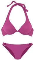B&uuml;gel-Bikini CHIEMSEE, Damen, Gr. 36, Cup D, pink (fuchsia), Polyamid, unifarben,