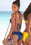 Bikini-Hose BUFFALO "Happy", Damen, Gr. 32, N-Gr, blau, Microfaser, Microfaser,