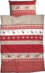 Bettw&auml;sche CASATEX "Garmisch", rot, B/L: 155cm x 220cm, 1 Stk., 1 Stk., Biber, B/L: