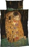 Bettw&auml;sche GOEBEL "Kuss", schwarz, B/L: 135cm x 200cm, 1 Stk., 1 Stk., Satin, B/L:
