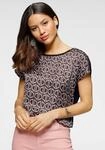 Shirtbluse LAURA SCOTT "im Materialmix mit Satin, verschiedene Muster f&uuml;r jeden