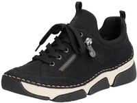 Slip-On Sneaker RIEKER, Damen, Gr. 36, schwarz, Nubuklederimitat, Textil, Schuhe