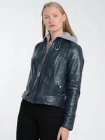 Lederjacke JCC "Lederjacke 31024030", Damen, Gr. 34, schwarz (navy),...