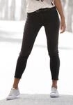 Jeggings LASCANA "schmal geschnitten mit niedrigem Bund", Damen, Gr. 42, N-Gr, grau