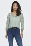 Strickpullover JDY "JDYNEW SUN 3/4 CROPPED PULLOVER KNT NOOS", Damen, Gr. XS, gr&uuml;n