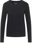 Longsleeve MUSTANG "Longsleeve Style Elly 1er Pack", Damen, Gr. L, schwarz,